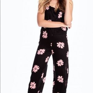 NWT Wildfox Pink Daisy Long Overall Jumper!